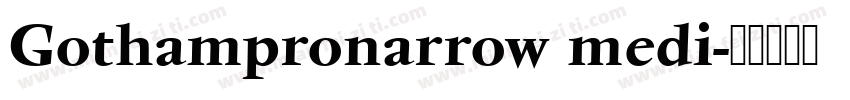 Gothampronarrow medi字体转换